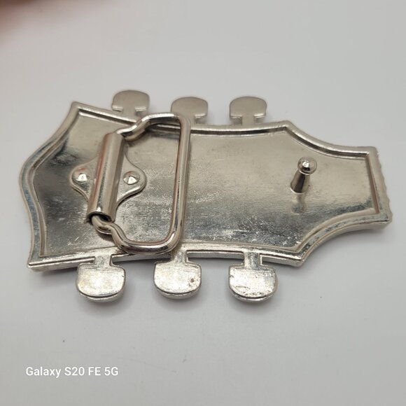 British Belt Buckle Metal Zinc Alloy Vintage Guitar Head - Picture 4 of 7